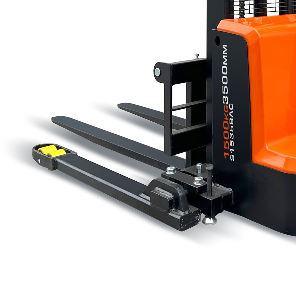 Apilador eléctrico 1.500 Kg base ajustable, marca KOLVOK - Foto 2