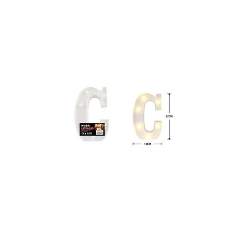 GENERICO - Letra C Con Luz Led 22cm