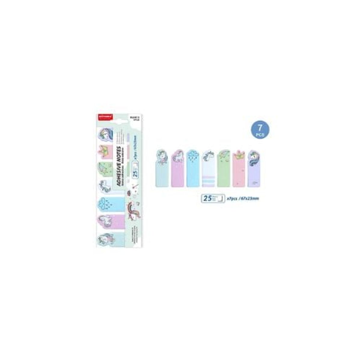 GENERICO - Notas Adhesivas De Unicornio 7 Pcs