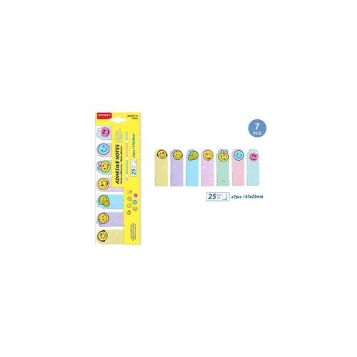 GENERICO - Notas Adhesivas Emoji 7 Pcs