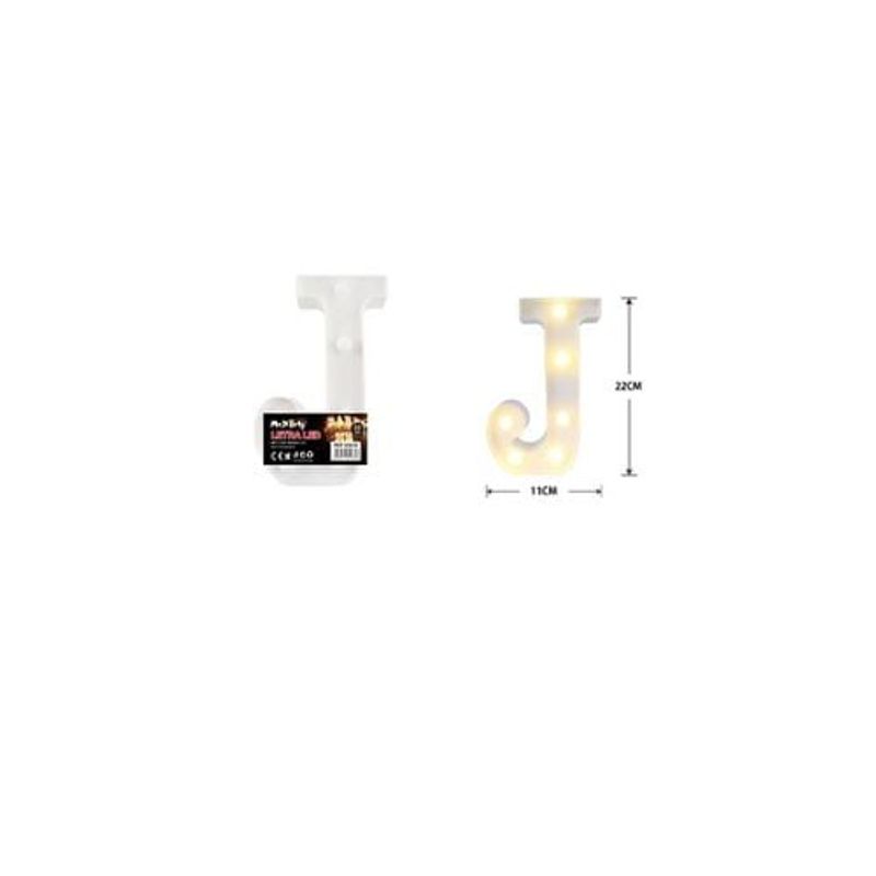 GENERICO - Letra J Con Luz Led 22cm