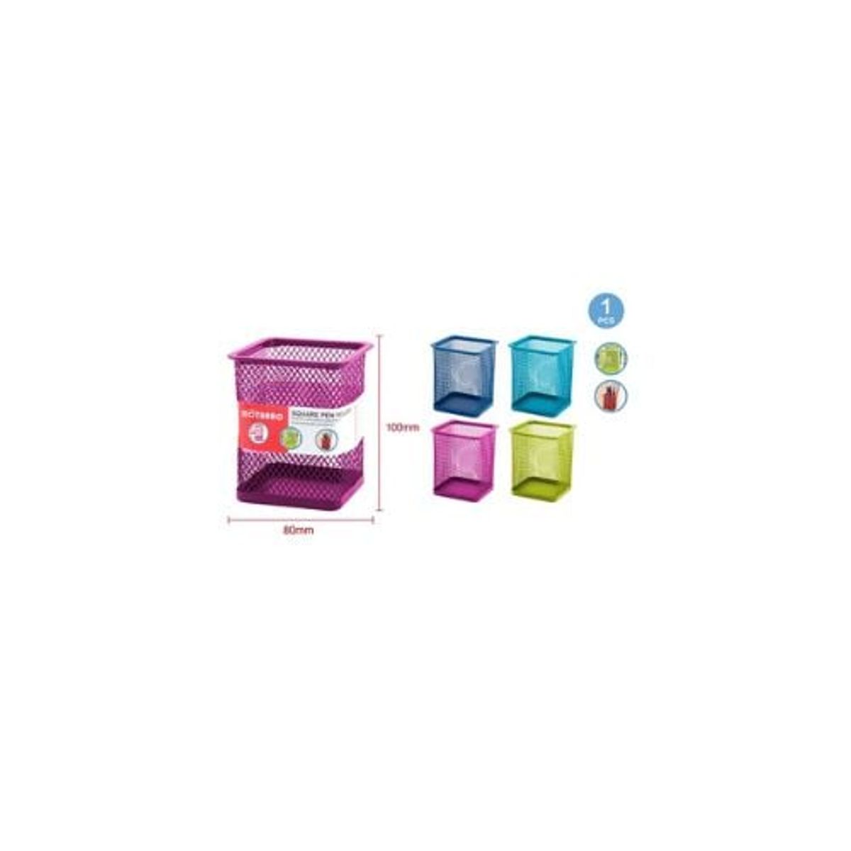 GENERICO - Porta Lapiz Colores Cuadrado