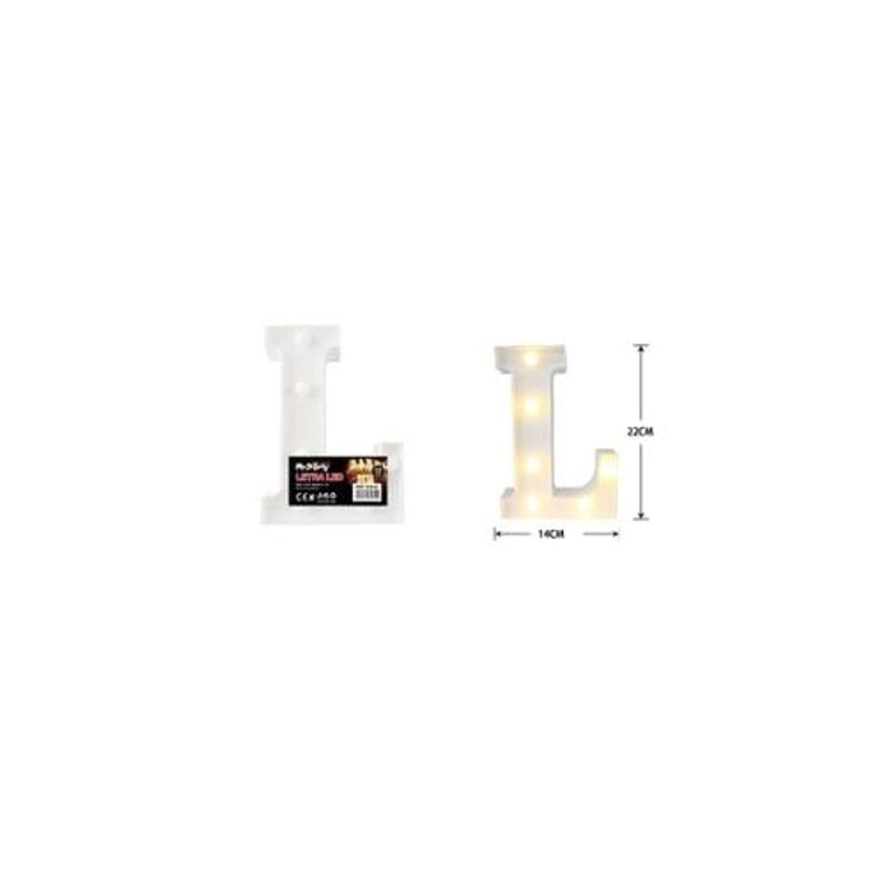 GENERICO - Letra L Con Luz Led 22cm