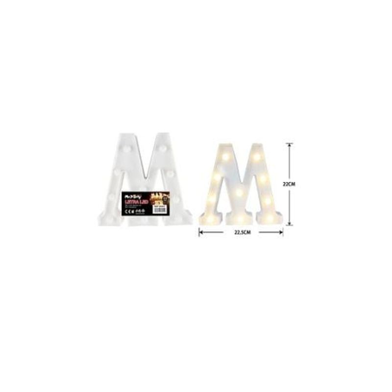 GENERICO - Letra M Con Luz Led 22cm