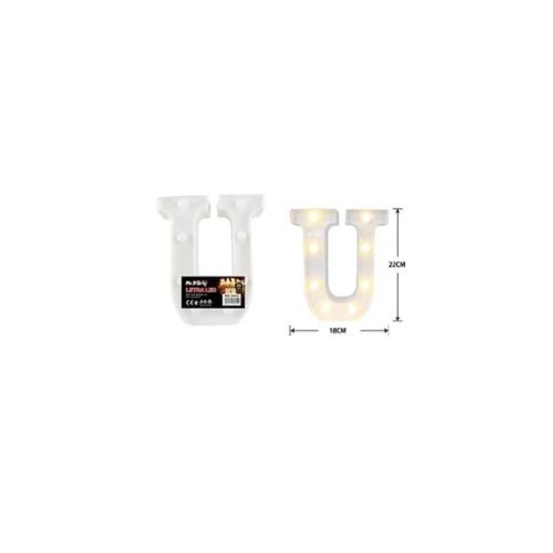 GENERICO - Letra U Con Luz Led 22cm