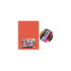 GENERICO - Cartulina Fluorescente Naranja Rojo 50x70cm 20pcs