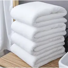IUNIK - Pack X6 Toallas De Ducha Blancas 100% Baño Algodón