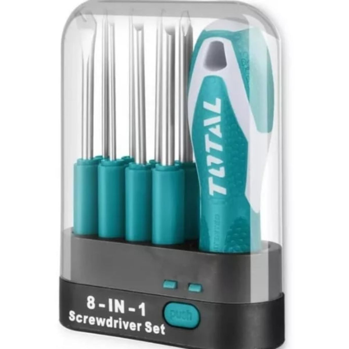 TOTAL - Set de Destornilladores 8 en 1 Intercambiables Total Tools