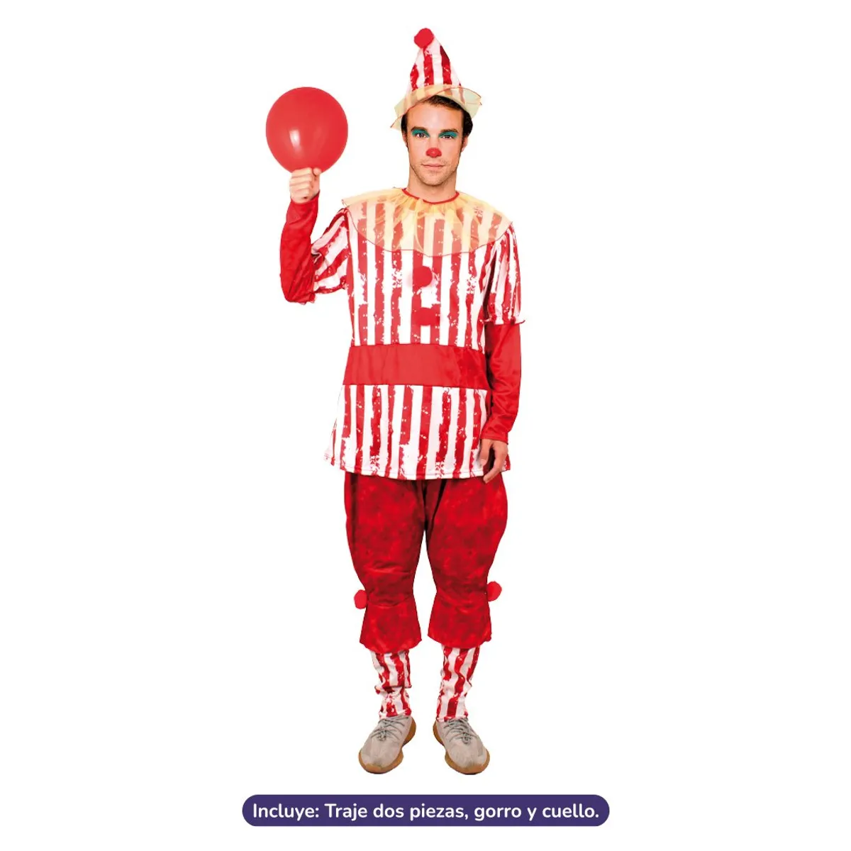 GENERICO - TRAJE PAYASO LOCO L 3 MESES DE GARANTIA