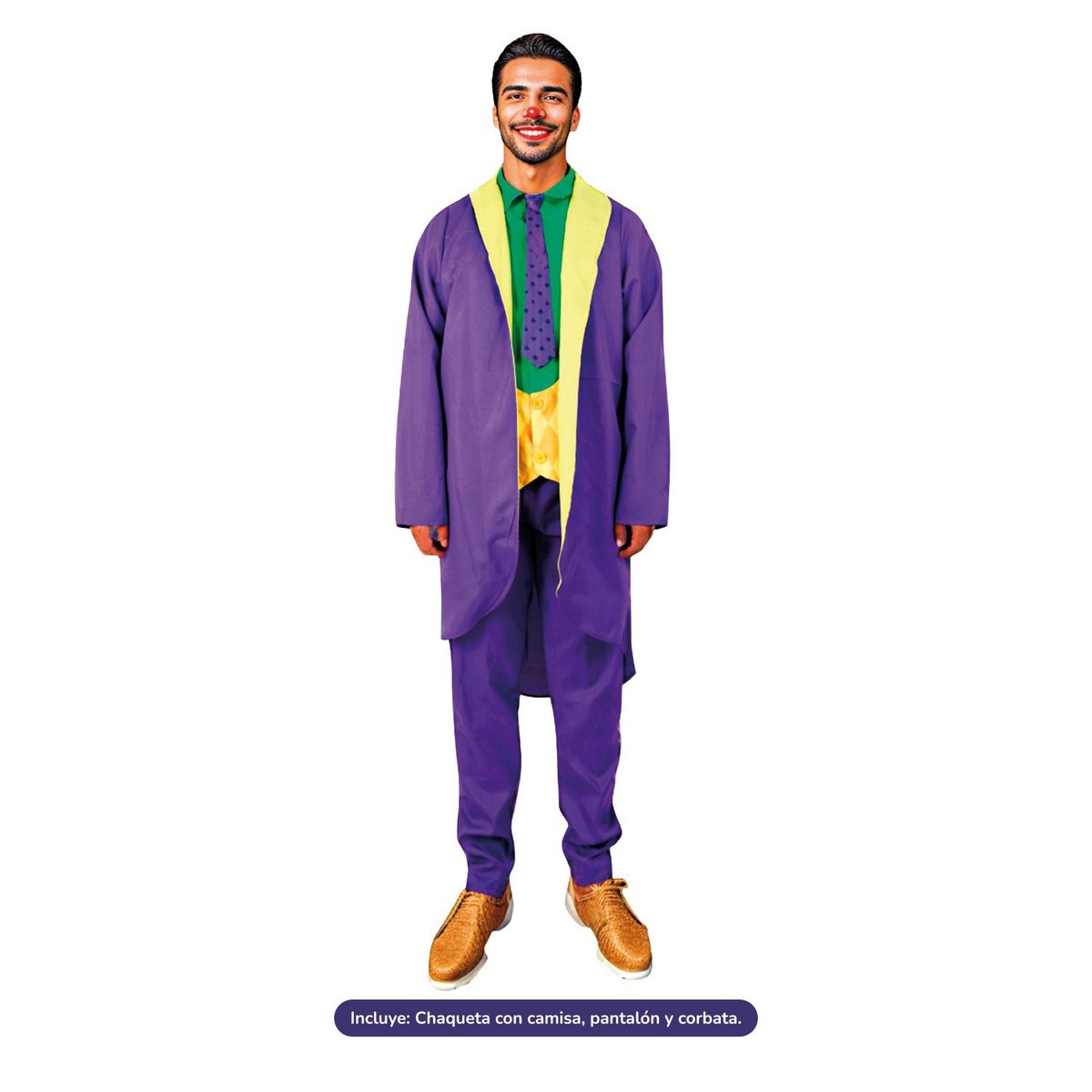 GENERICO - TRAJE PAYASO LOCO MORADO S