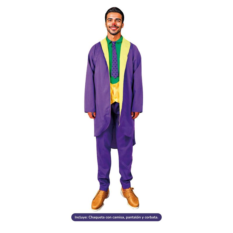 GENERICO - TRAJE PAYASO LOCO MORADO S