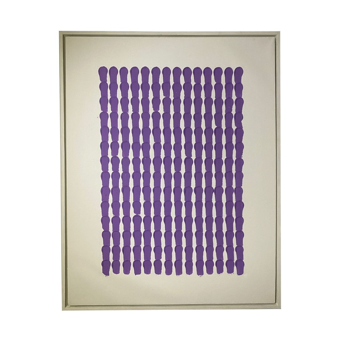 GENERICO - Cuadro Decorativo Abstracto Morado Patrón Texturizado Relieve 90x70 cm