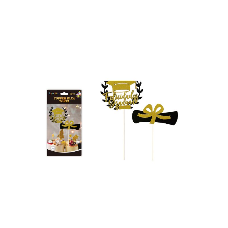 GENERICO - ACCESORIOS PARA FIESTA GRADUACION 2 PCS