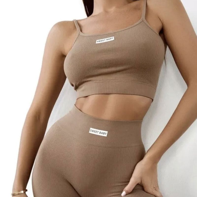 EVERSO - Pack 6 Conjunto Deportivo Fitness Yoga Para Mujer Peto Y Short