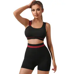 EVERSO - Pack 6 Traje Deportivo De Yoga Para Mujer Sujetador + Shorts
