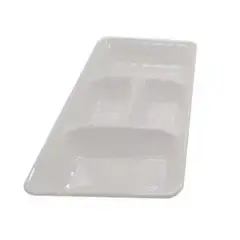 GENERICO - Pack 2 Bandejas Plásticas Cumpleaños Cotillón 38x18cm Fiesta blanco