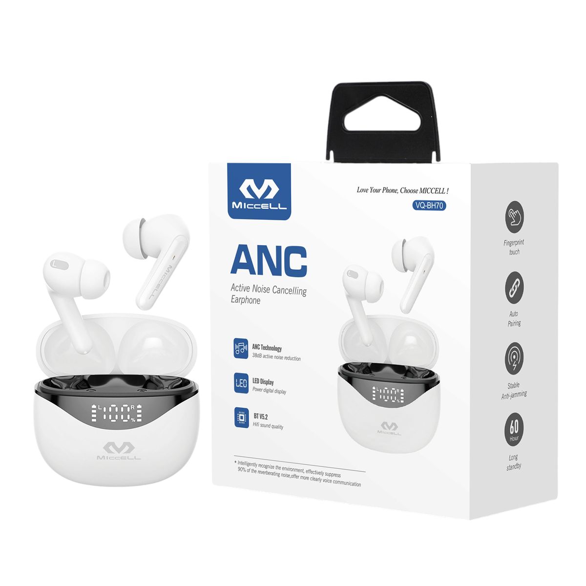 GENERICO - Audifono Inalambrico Bluetooth ANC VQ-BH70