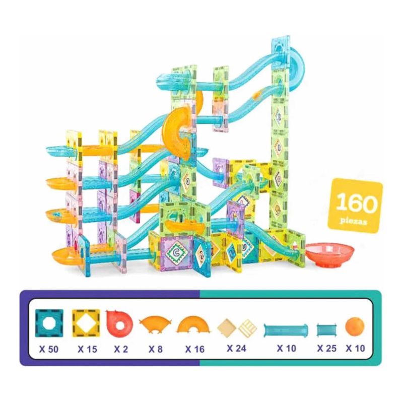 UNICO - Bloques Magnéticos 160 Piezas Juego Construcción Didáctica