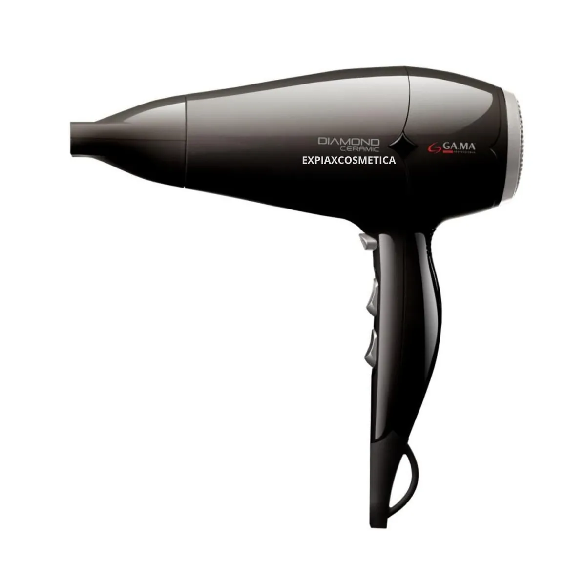 GAMA - Secador de Pelo Diamond Ceramic Negro 2300W Efecto Antifrizz Brillo