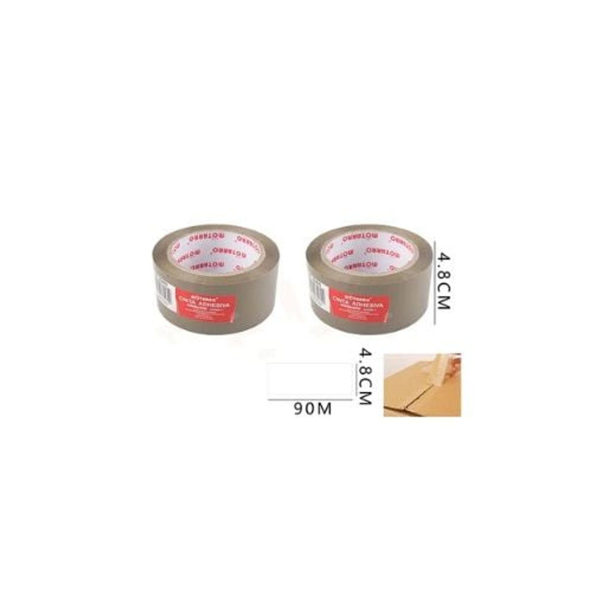 GENERICO - Cinta Color Café 4 8 Cm x90 M