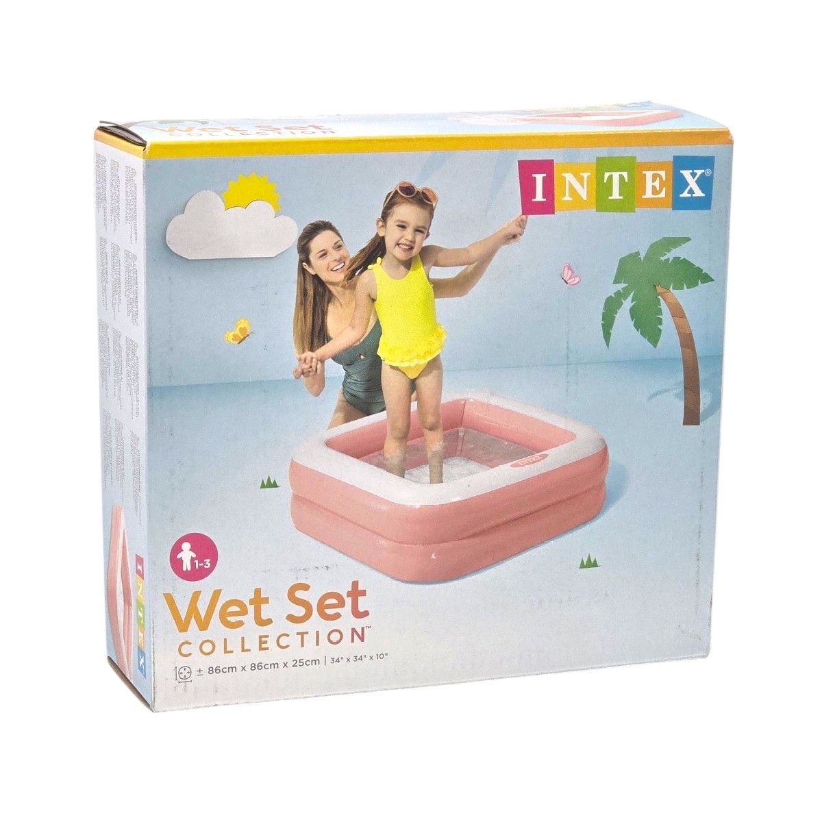 INTEX - Piscina Inflable para Niños Intex 86x86x25cm 57100NP Rosa