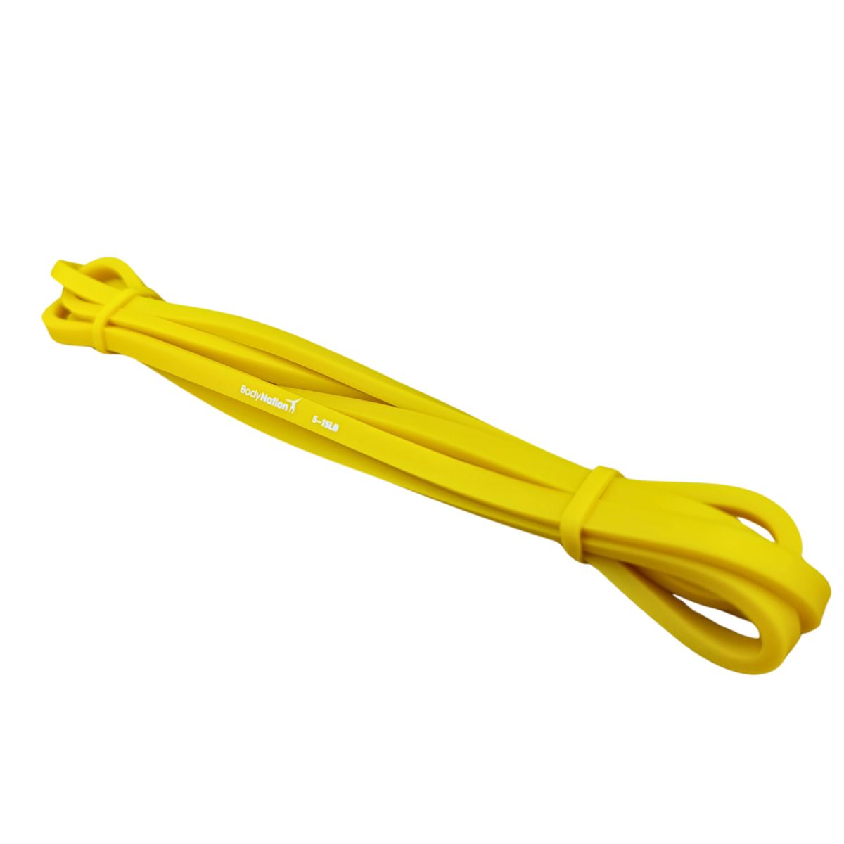 BODY NATION - Banda Elástica Power Band Amarilla 5-15 lbs Calistenia y Gym