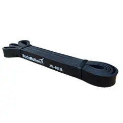 BODY NATION - Banda Elástica Power Band Negra 25-65 lbs Calistenia y Gym.