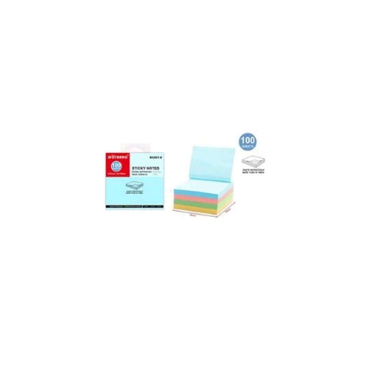 GENERICO - Notas Adhesivas Multicolor 100 Hojas