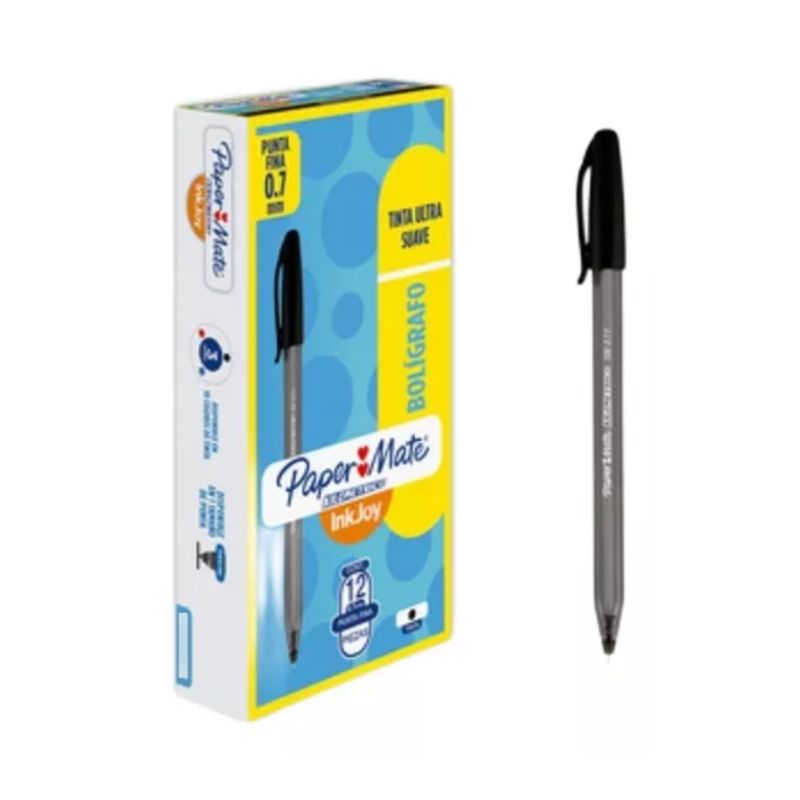 PAPER MATE - Set 12 Boligrafo Punta Fina 0.7 Paper Mate Kilometrico