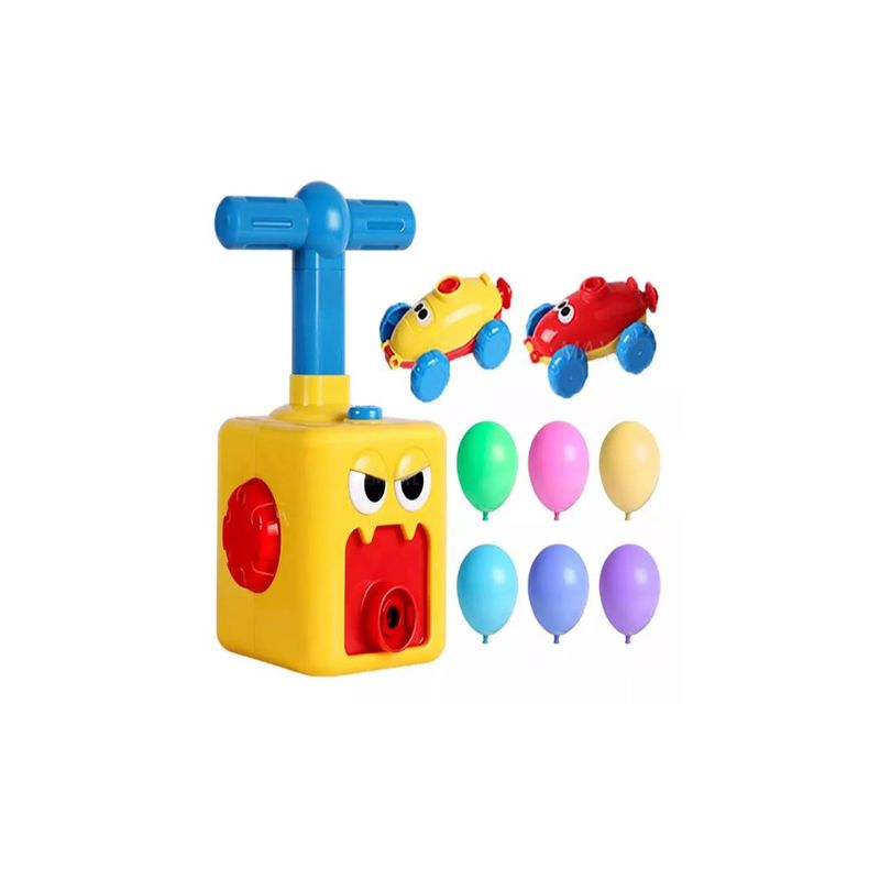 GENERICO - Bombín Lanzador Inflador Auto Set 6 Globos Juguete Niño Niña
