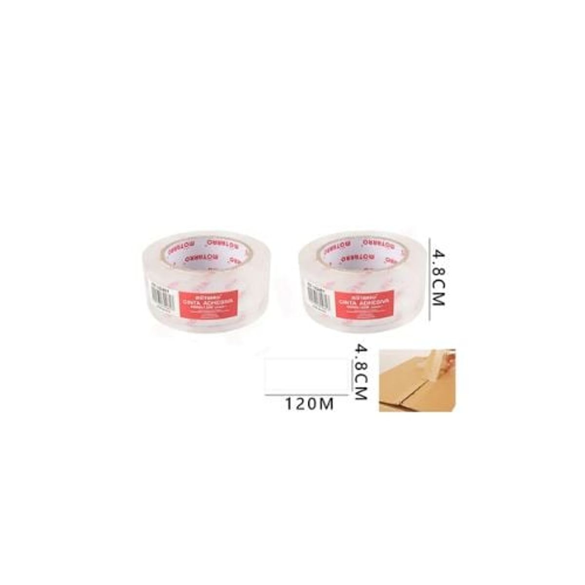 GENERICO - Cinta Transparente 4 8 Cm x120 M