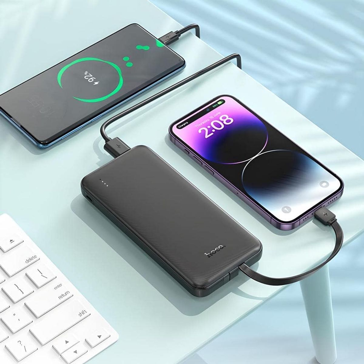 HOCO - Power Bank Bateria Portatil Para Smartphone 10.000 Mah Carga