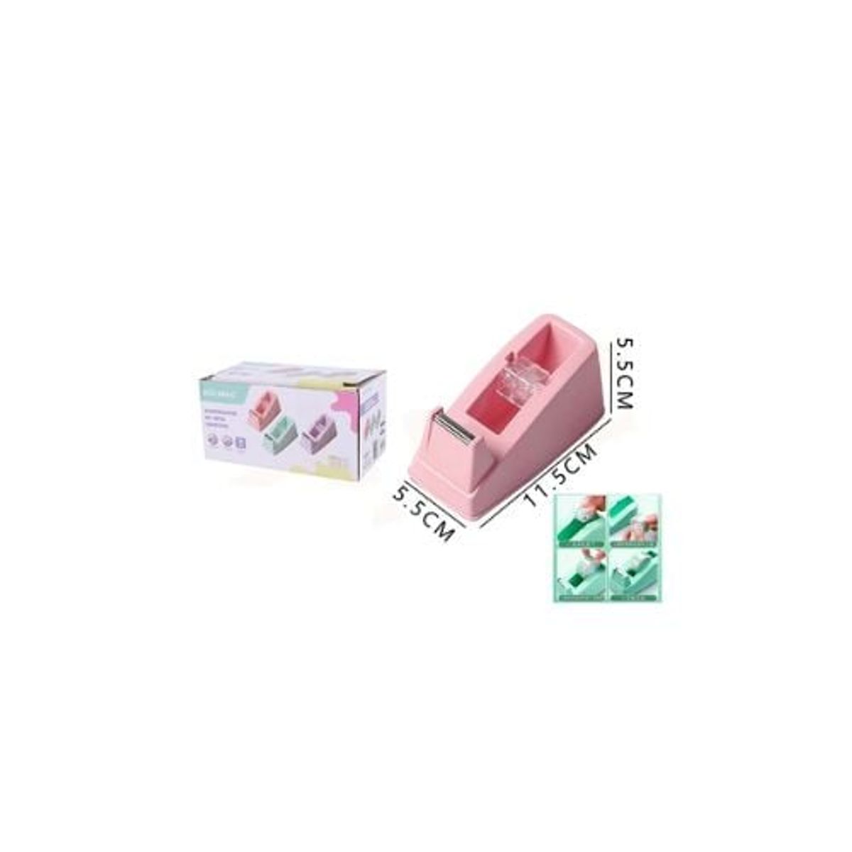 GENERICO - Dispensador De Cinta Adhesiva Rosa 11 5x5 5x5 5 Cm