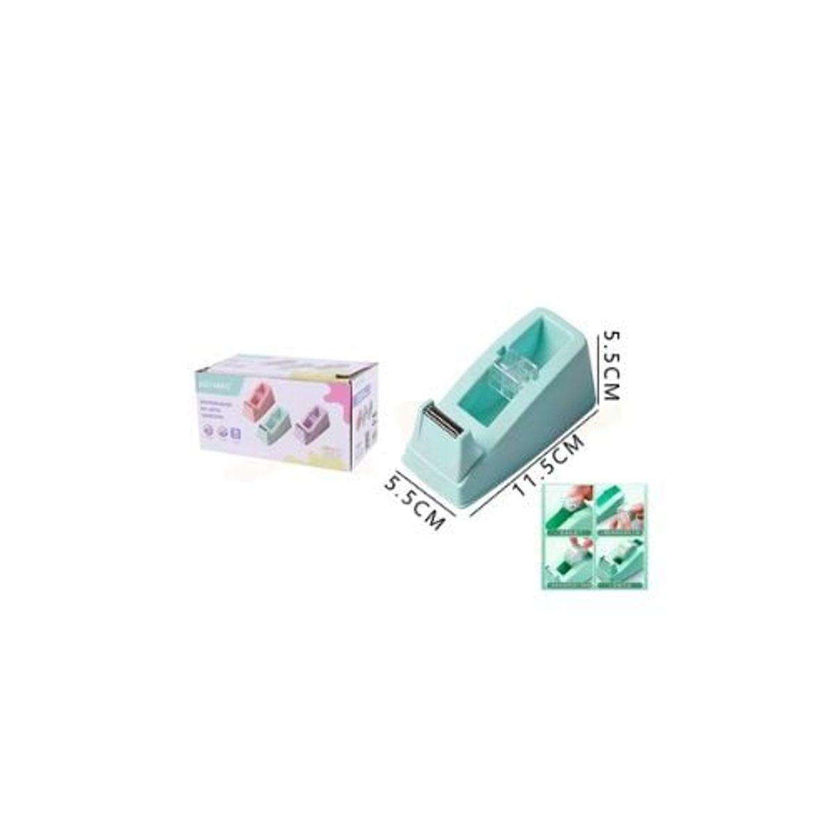 GENERICO - Dispensador De Cinta Adhesiva Verde 11 5x5 5x5 5 Cm