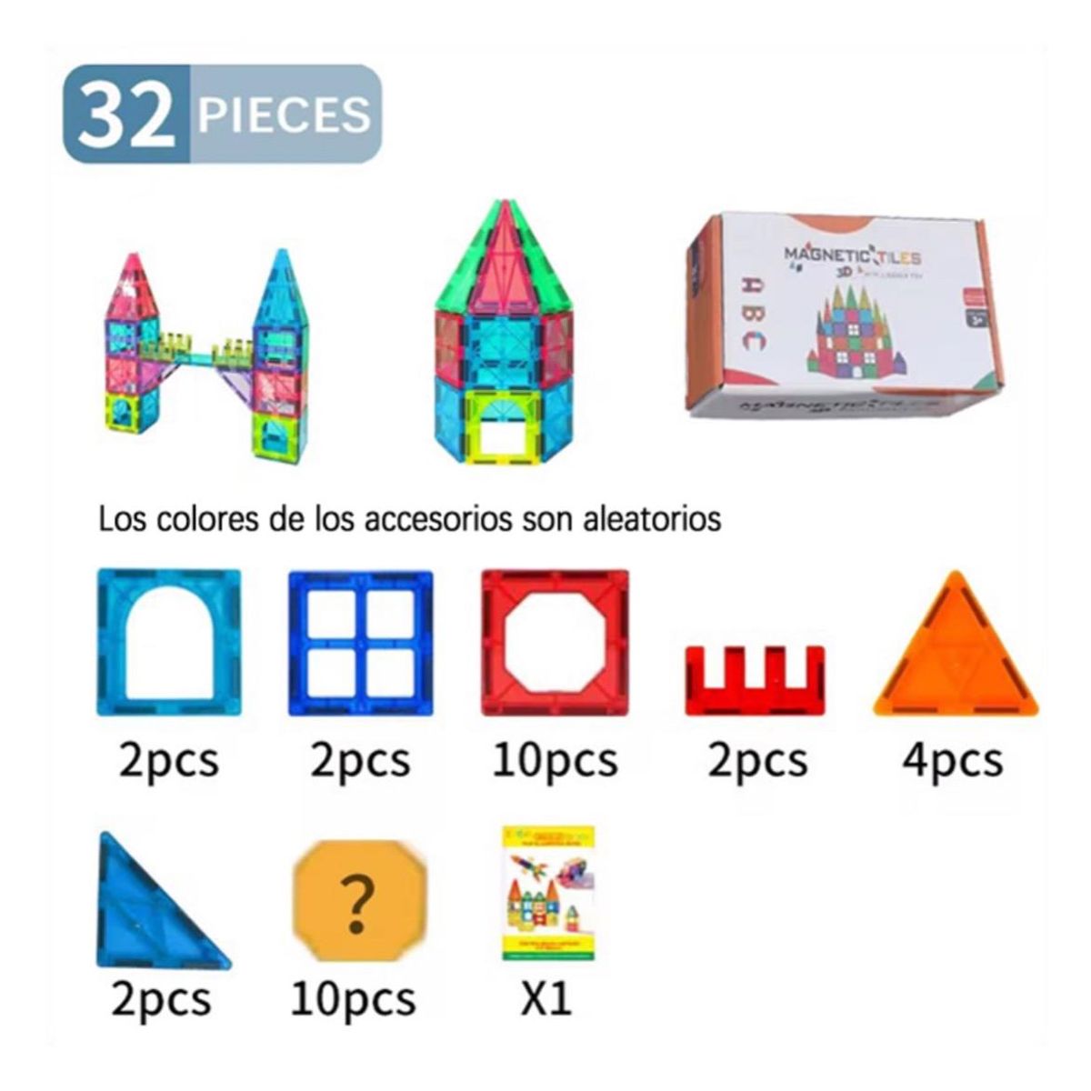 ACTUAL - Bloques Magneticos Educativos Set 32 Piezas