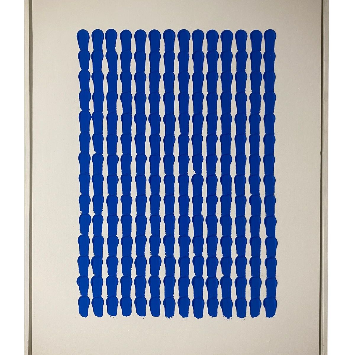 GENERICO - Cuadro Decorativo Abstracto  Azules Estilo Moderno Acrílico Pintado A Mano Texturizado 90x70 cm