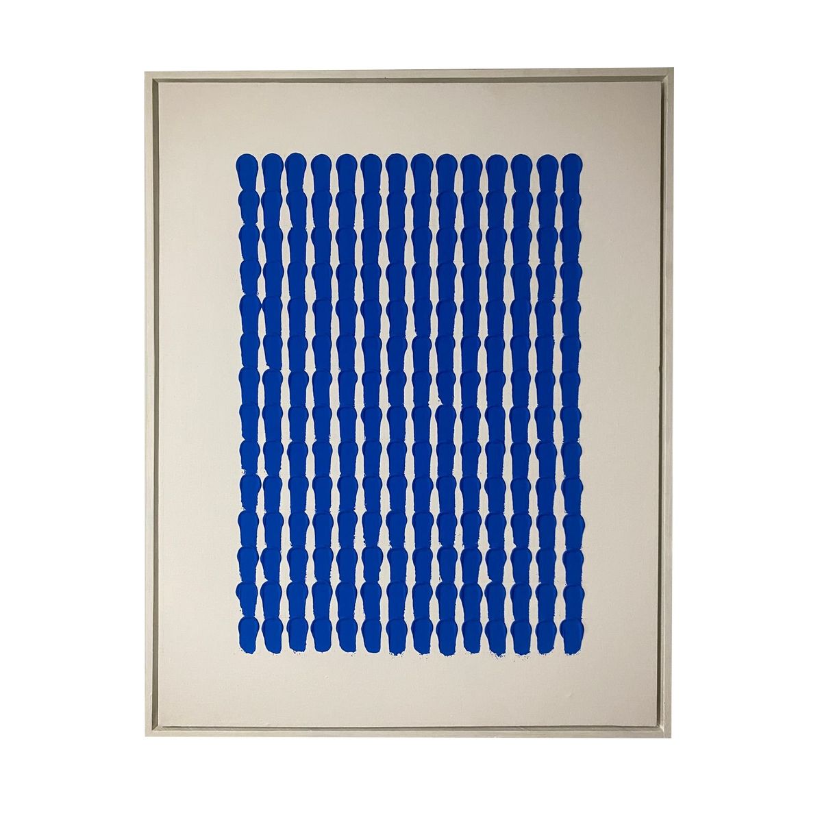 GENERICO - Cuadro Decorativo Abstracto  Azules Estilo Moderno Acrílico Pintado A Mano Texturizado 90x70 cm