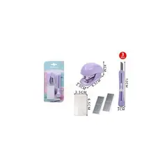 GENERICO - Kit Corchetera Morado 3 Pcs