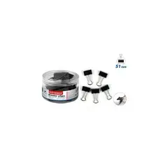 GENERICO - Apretador Doble Clip Negro 51 Mm 12 Pcs