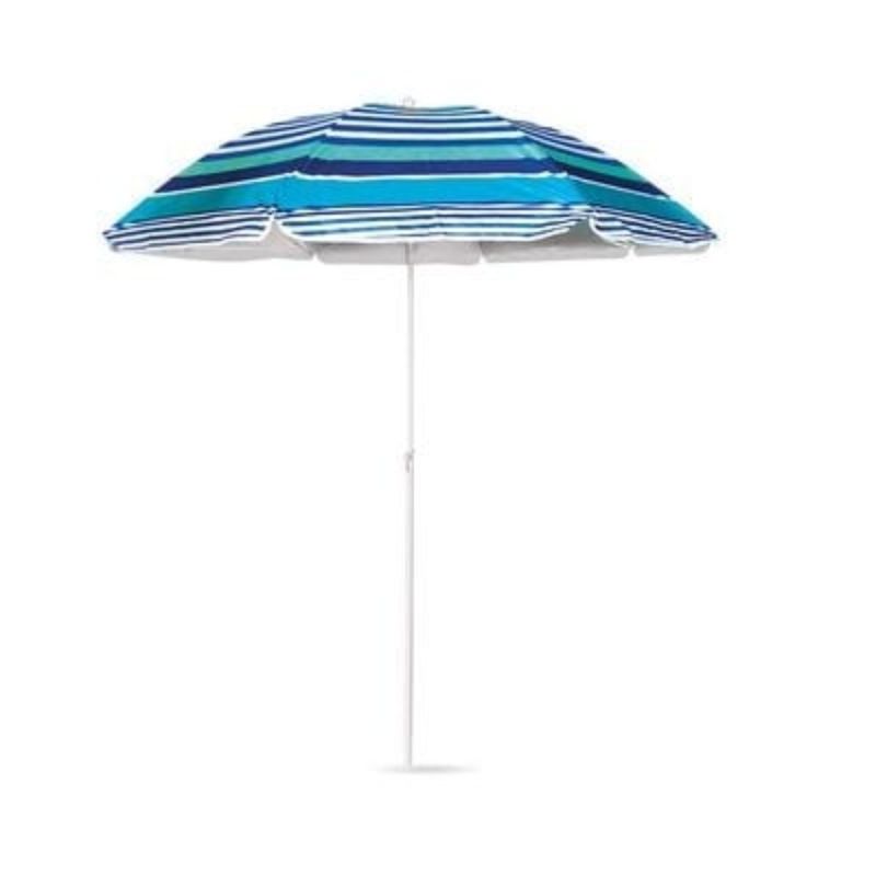 OEM - SOMBRILLA  220 MTS DIAMETRO PLAYA CAMPING DISEÑO RAYAS COLORES AZULES