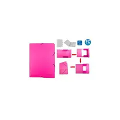 GENERICO - Carpeta 260x340 Mm Fucsia Con Elásticos