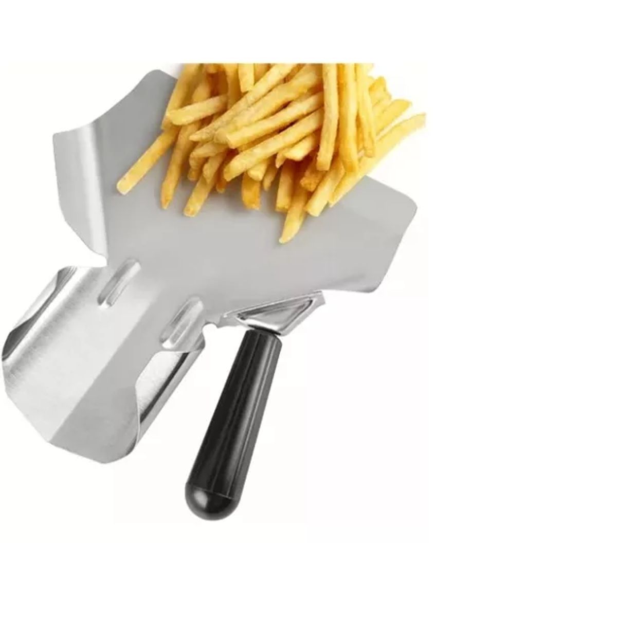 GENERICO - Pala De Acero Inoxidable Para Papas Fritas Con Doble Asa