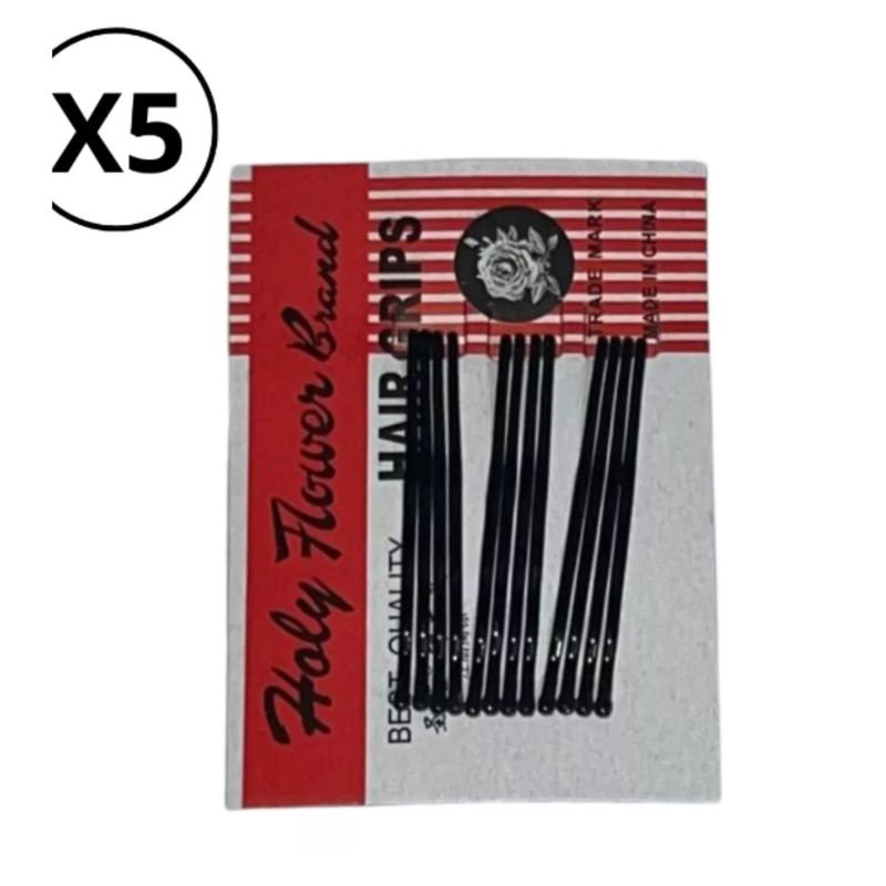 GENERICO - Pack 5 Cartones Pinches Horquillas 4cm 60 Un Peinado