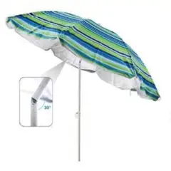 OEM - SOMBRILLA RECLINABLE 2 MTS DIAMETRO PLAYA CAMPING DISEÑO RAYAS COLORES VARIOS