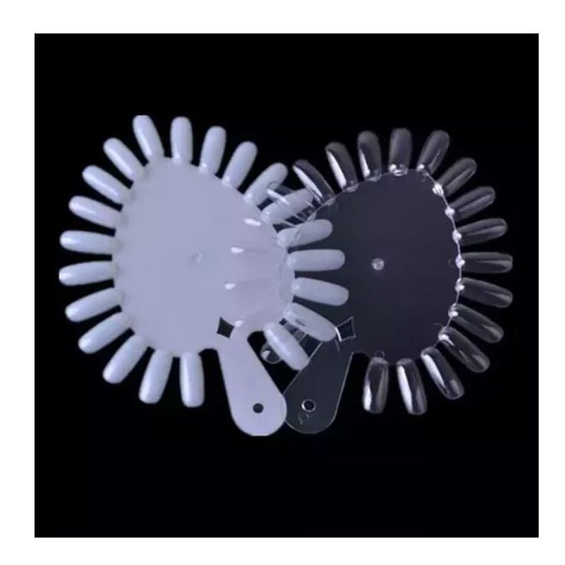 GENERICO - 10 Muestrario Tips (uñas) Para Practicar Manicure Uñeta