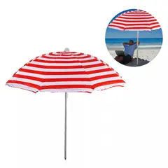 OEM - SOMBRILLA 2 MTS DIAMETRO PLAYA CAMPING DISEÑO RAYAS
