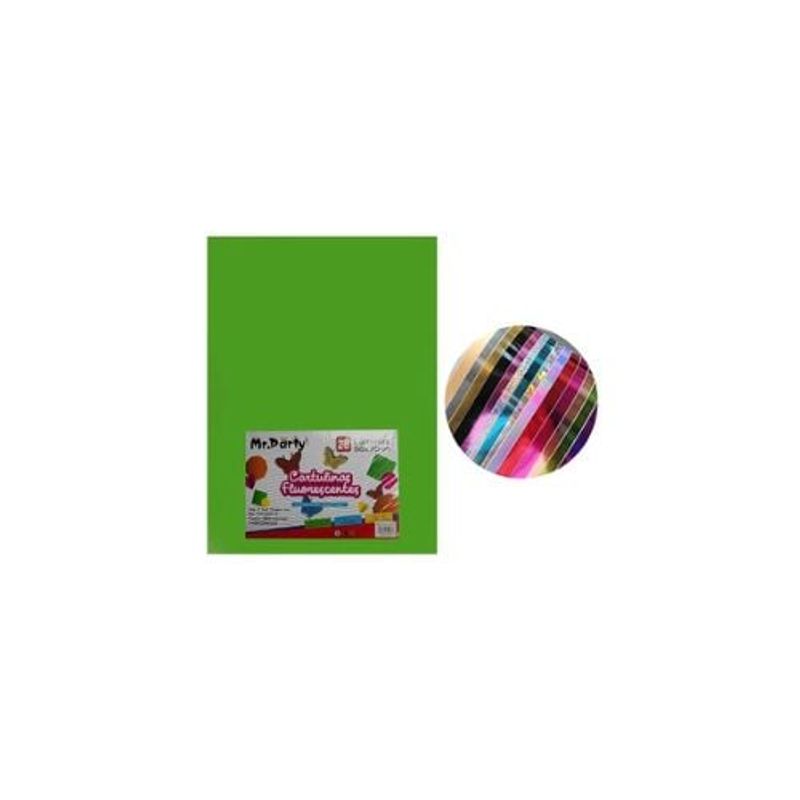 GENERICO - Cartulina Fluorescente Verde 50x70cm 20pcs