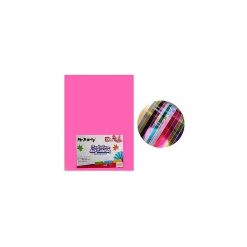 GENERICO - Cartulina Rosado 50x70cm 25pcs