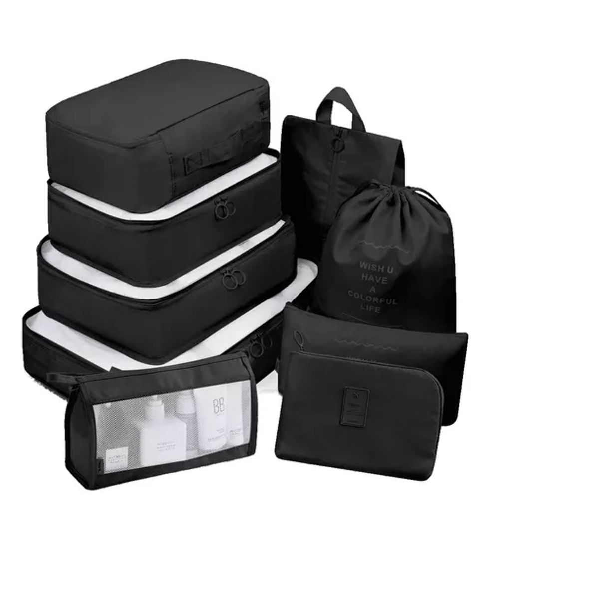 GENERICO - Bolsas Organizadoras De Maleta Viajes Impermeables, 9 Piezas