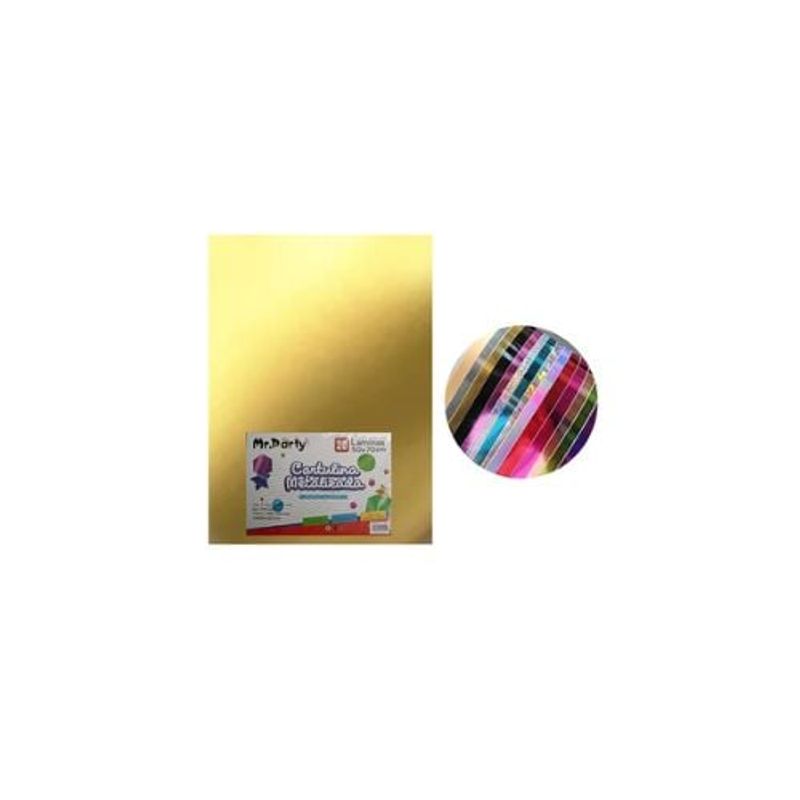 GENERICO - Cartulina Metalizada Dorado 50x70cm 20pcs